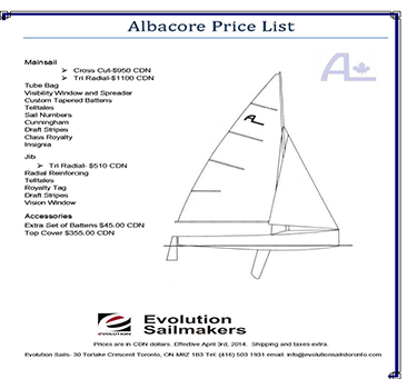 Albacore Price List Non-Fleet Pricing Doc